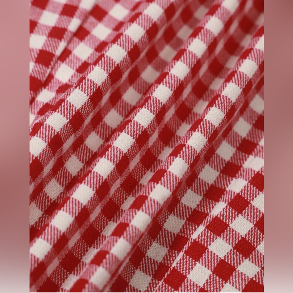 NWT RIHOAS The Red Boat Neck Plaid Mini Dress - Picture 7 of 8